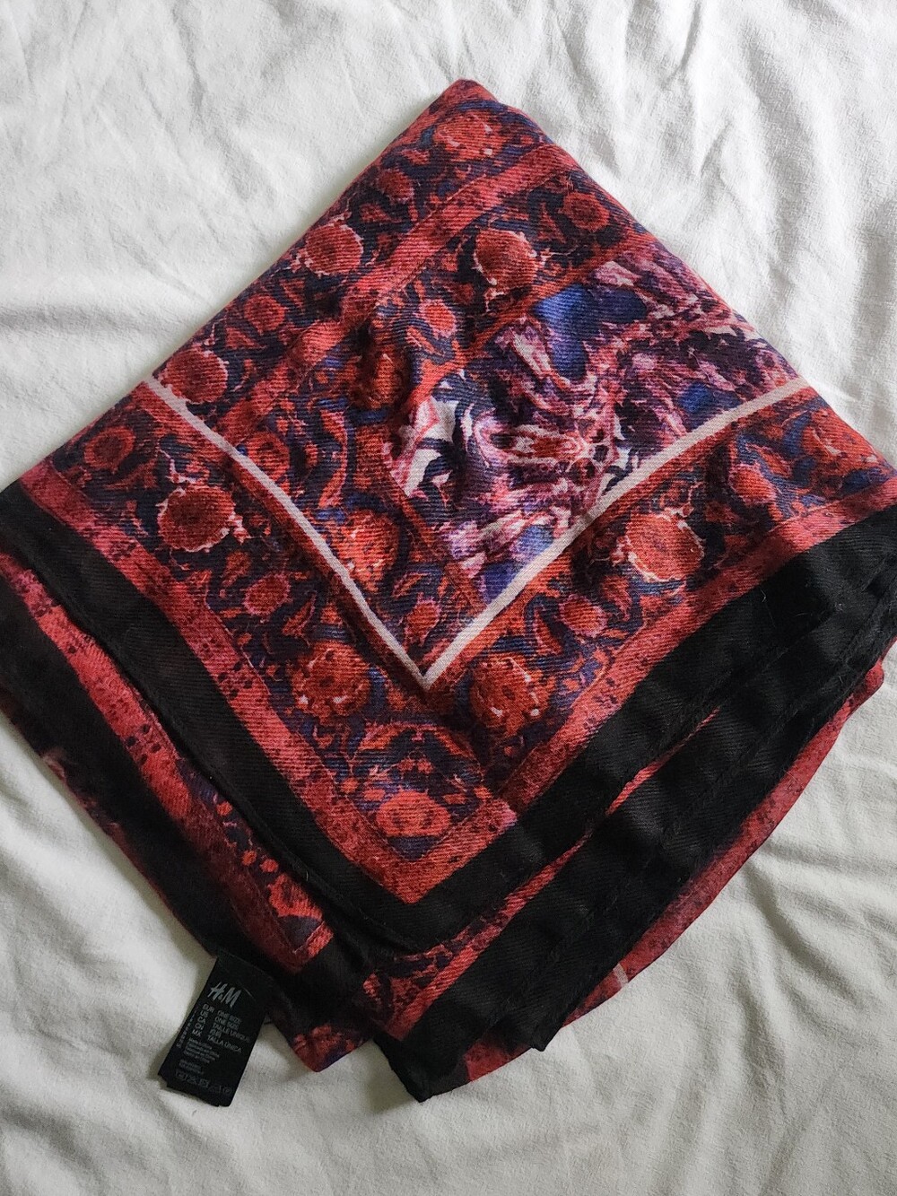 H&M Lightweight Sheer Red Scarf